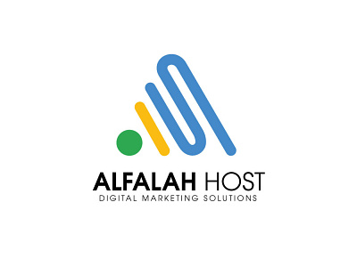 Alfalah Host Logo branding design illustration logo typography vector