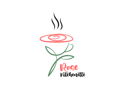 Rose kitchenette branding design graphic design icon illustration illustrator logo minimal typography vector