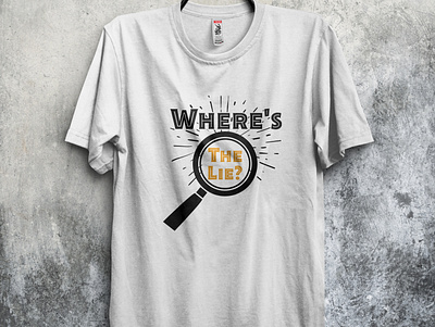 Where's The Lie? animation app branding design icon illustration tshirt tshirts typography vector