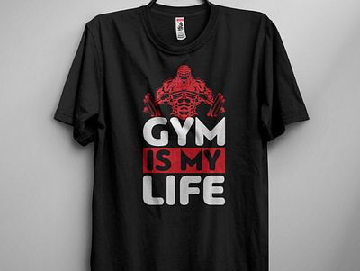 Gym is my life animation branding design gym gym t shirt icon illustration logodesign tshirt tshirts typography vector