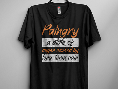 paingry a state of anger caused by long term pain animation branding design door doors illustration logodesign mahimzq tshirt tshirtdesign tshirts typography vector