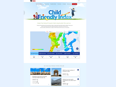 Child Friendly Index child product design real estate ui ux ux research website