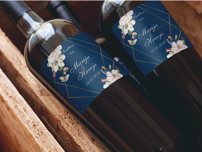 Wedding red wine label