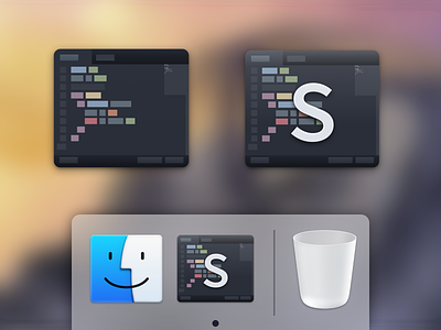 WIP - Sublime Text Replacement Icon 2 3 base16 dock finder icon replacement sublime text trash wip yosemite