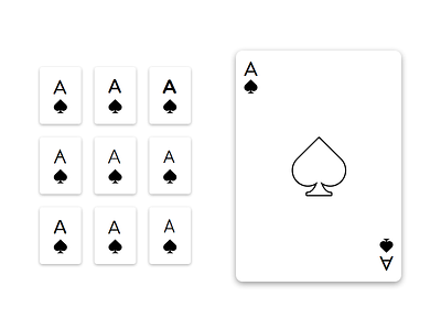 Simple Playing Card Styles ace card minimalistic simple spades
