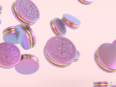 Oreos c4d arnold animation colors float iridiscent render cinema4d design 3d oreo