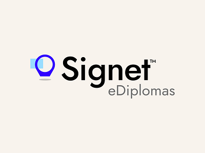 Signet eDiplomas Logo education flatdesign logo trust