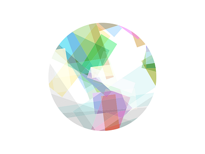 Geometric Globe - Simple colorful earth globe multiply world