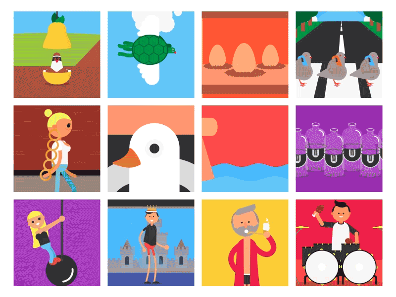 12 Days of GIFmas 2.5d 2d animation christmas flat gif video xmas