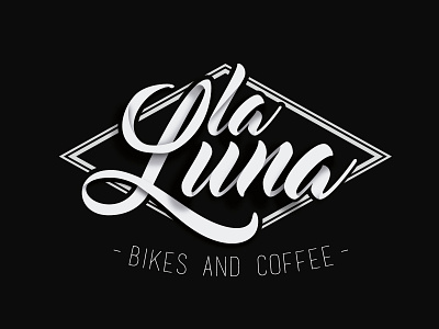 La Luna bikes branding café design icon illustrator logo vector