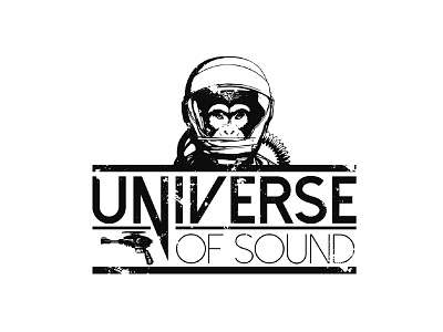 Universe of Sound - 2 band branding design dj icon illustrator logo minimal monkey music vector