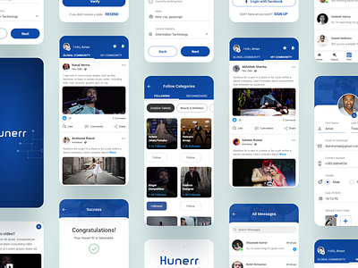 Hunerr app design ui ux uidesign ux