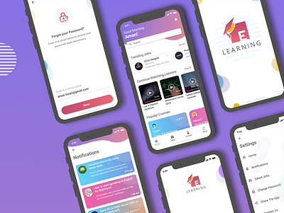 e-learning app app ui ux uidesign