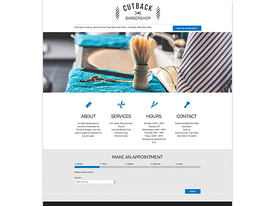 Cutback Barbershop graphic design logo design logo design branding seo website design website development