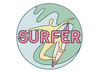 Surfer logo 005 branding dailyui design icon illustration logo typography ui ux vector web website