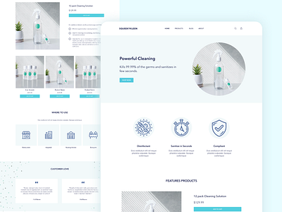 Cleaning Solution eCommerce Website agency clean cleaner cleaning covid 19 hygiene solution ui ui design ux design wash web design website website design