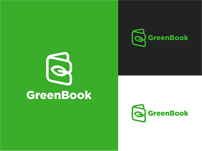 Green Book App Logo Concept brandidentity logo logodesign plantguideapp vector