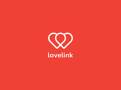 Love Link branding concept dating app logo logo design concept