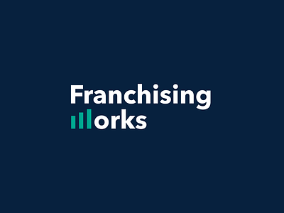Franchising Works Logo Concept branding concept logo design