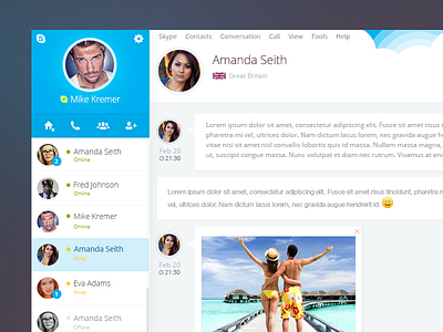 Skype redesign concept skype
