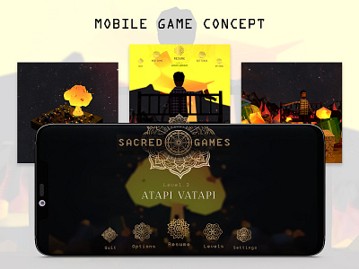 The Sacred Game 3d 3d game adobe xd after effects animation game design game ui game ux loading screen low poly maya mobile game motion graphics ui ux video game
