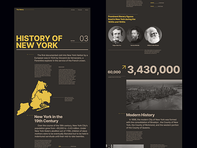 History of New York Layout