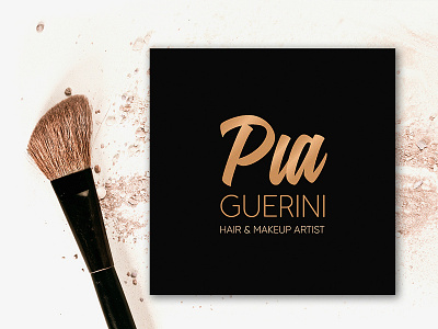 Pia Guerini brand branding class fashion identity lettering logo makeup minimal personal brand style