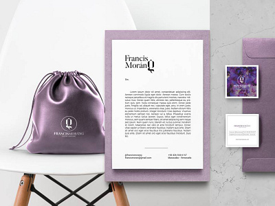 Francis Moráng brand branding fashion identity jewel logo logo design luxury minimal personal brand signature style