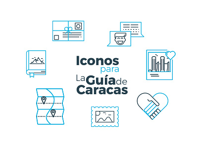 Iconos para La Guía de Caracas caracas city branding city guide design icon icon artwork icon design icondesigner minimal ui