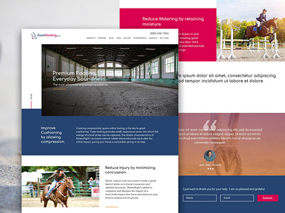 Foam Footing interface landing ui web web design website
