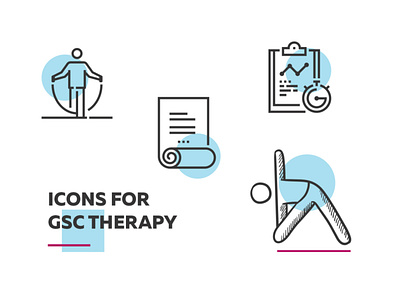Icons for GSC Therapy flat icons design icons set ui web design