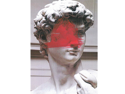 michelangelo's charming statue in Floransa davud drawing floransa hz. davud illustration museum portrait print picture red statue