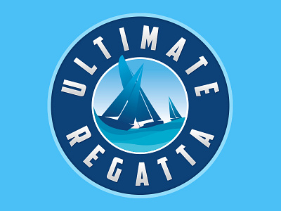 Ultimate Regatta blue boats free font logo roundel yachting