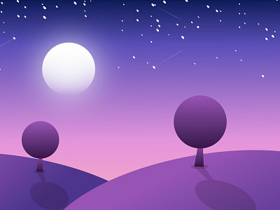 Vector illustration of a moon landscape animation design flat illustration minimal vector web