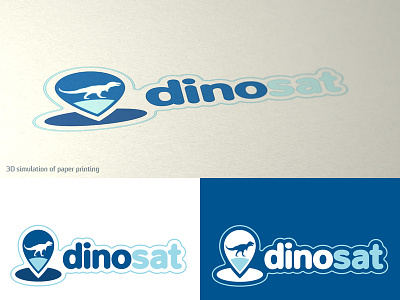 Dinosat dino location logo sat