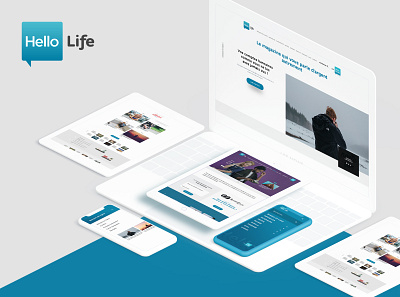 Hello Life bank blue branding design graphic design lifestyle responsive ui vector web design