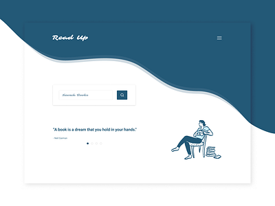 ReadUp books colors design figma mockup practise site design webdesign website concept website design