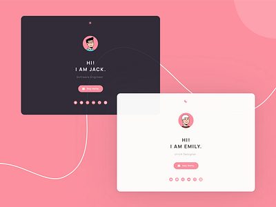 Personal Landing Page dark ui figma landing pastel personal portfolio pink webdesign