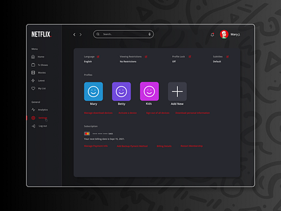 #DailyUI 007: Netflix Settings dailyui design figma netflix settings webdesign