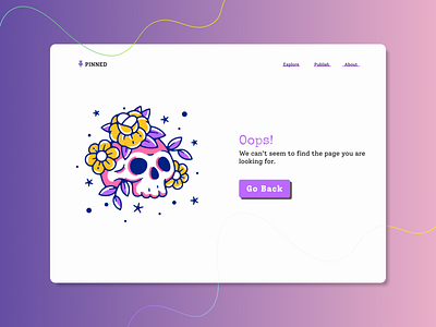 #DailyUI 008: 404 404 dailyui design figma skull webdesign