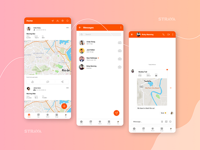 #DailyUI 13: Strava - Direct Messaging app dailyui design dm figma message mockup strava webdesign