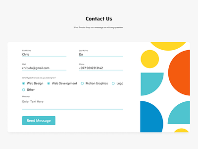 #DailyUI 28: Contact Us contact dailyui design figma form ui webdesign