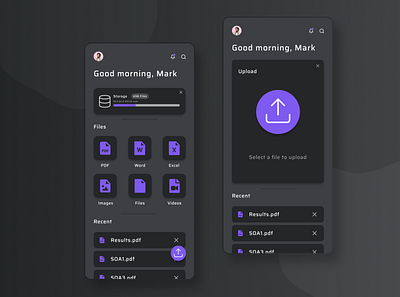 #DailyUI 31: File Upload app dailyui dark design figma file ui