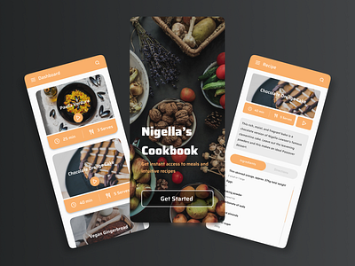 #DailyUI 40: Recipe app cookbook dailyui design figma food instruction recipe ui