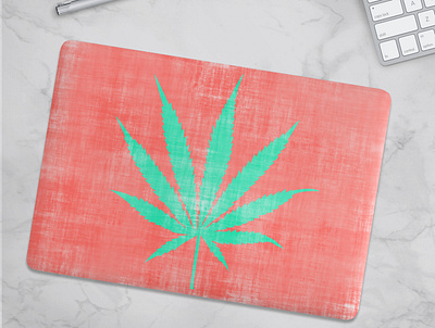 Distressed Sativa Macbook cannabis branding cannabis design design flat illustration marijuana minimal photoshop