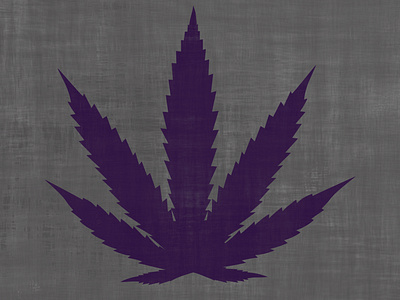 Distressed Indica Leaf Canvas