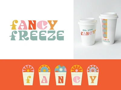 Fancy Freeze illustrator lettering logo seventies