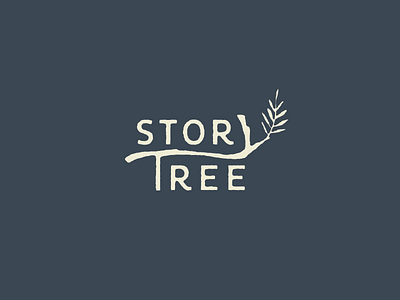 another Story Tree branch pine rustic script story t tree type wood y