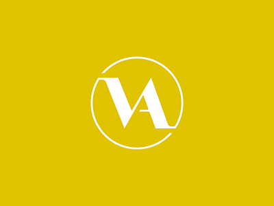 potential personal logo a circle designer logo monogram serif v yellow