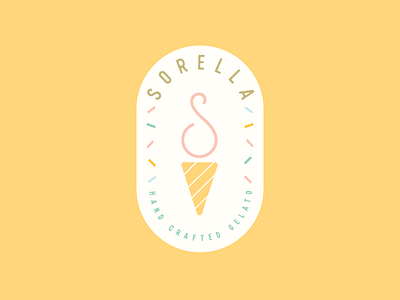Sorella badge cream gelato ice s sprinkles